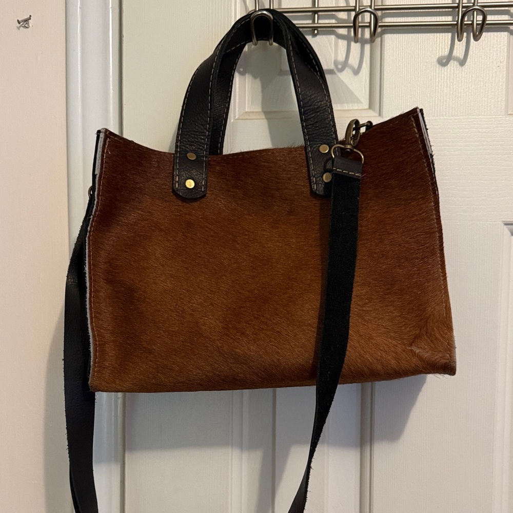 Elegant Brown Leather Tote Bag